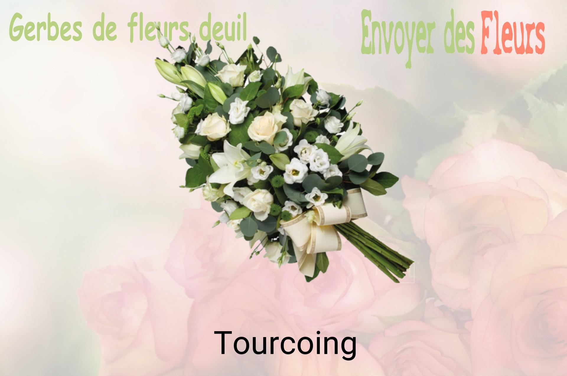 Gerbe de fleurs de deuil livrée à Tourcoing